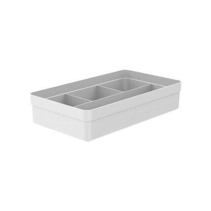 Organizador de Gavetas Logic com 4 Divisórias - Branco