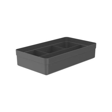 Organizador de Gavetas Logic 4 Divisórias - Chumbo